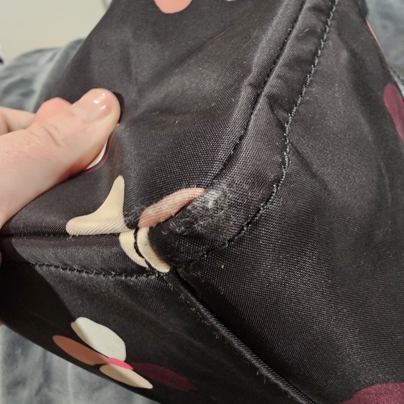 kate spade New York Black Floral Tote with Wristlet - Picture 8 of 14